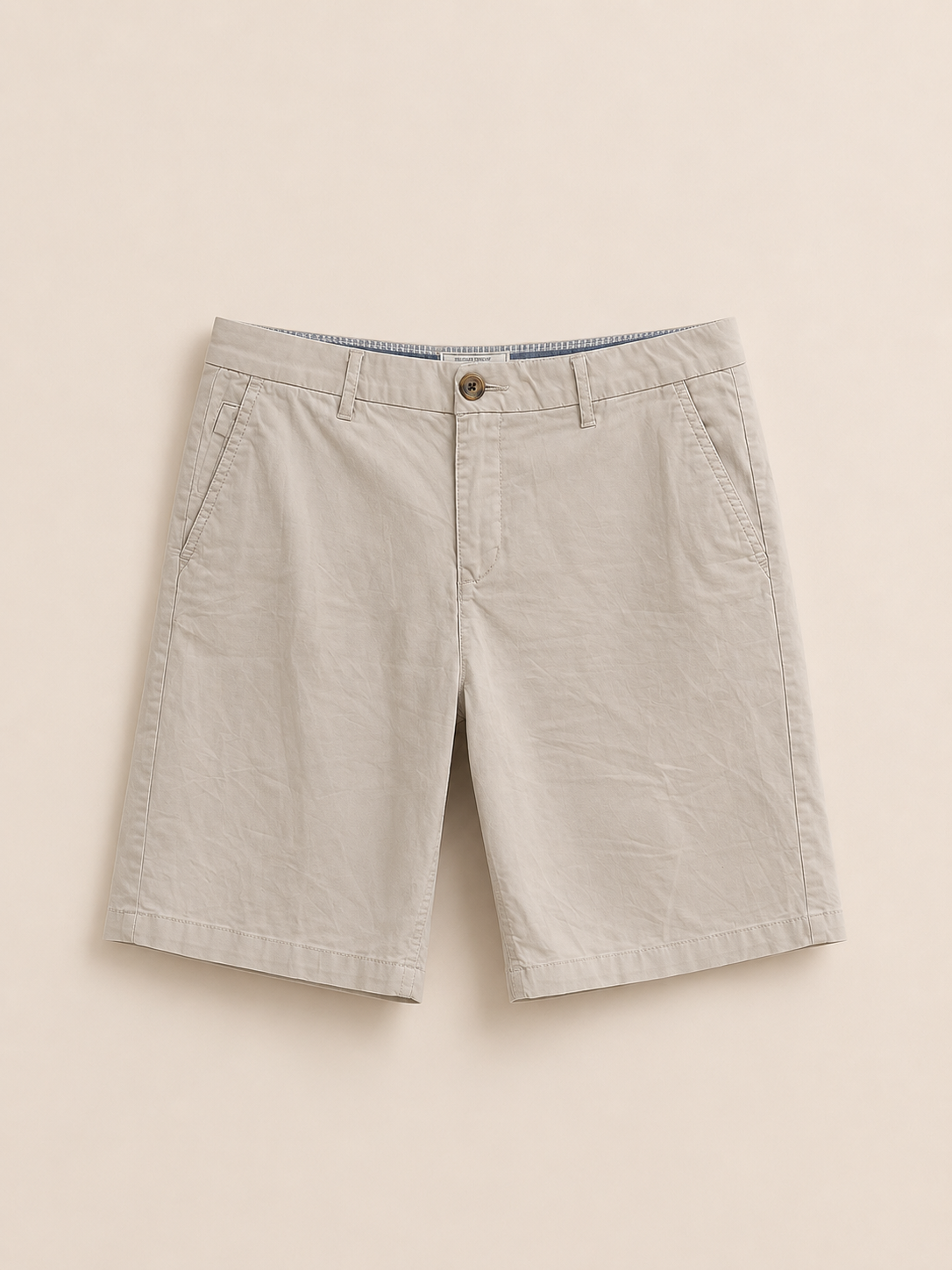 Beige Cotton Shorts