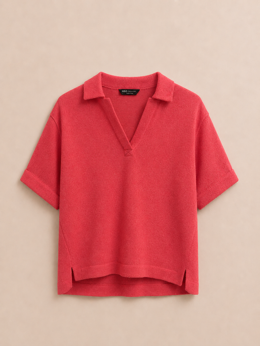 Pink V-Neck Top