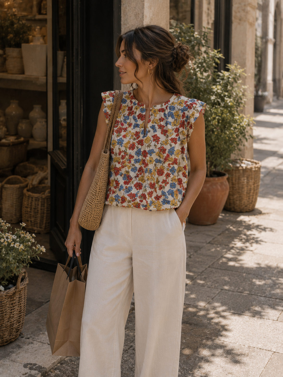 Floral Sleeveless Top