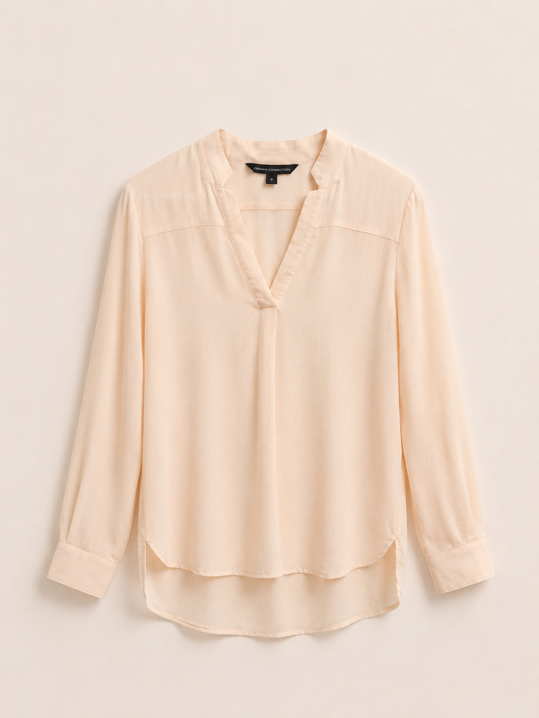 Peach V-Neck Blouse