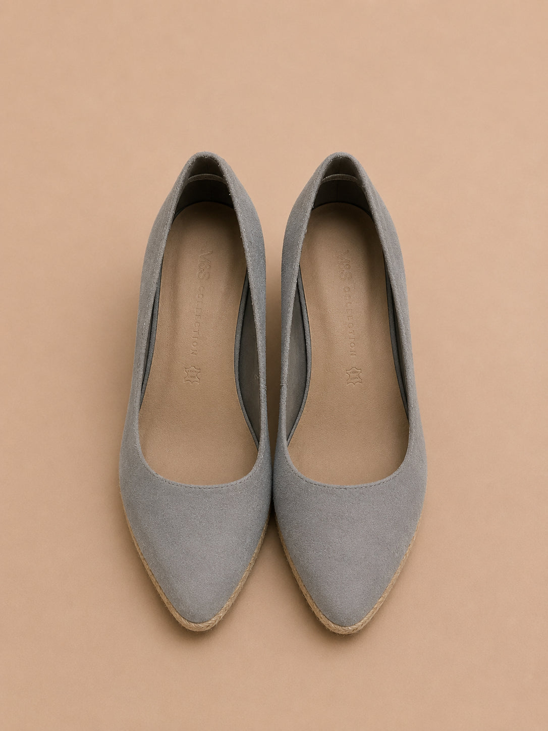 Grey Wedged Sandals