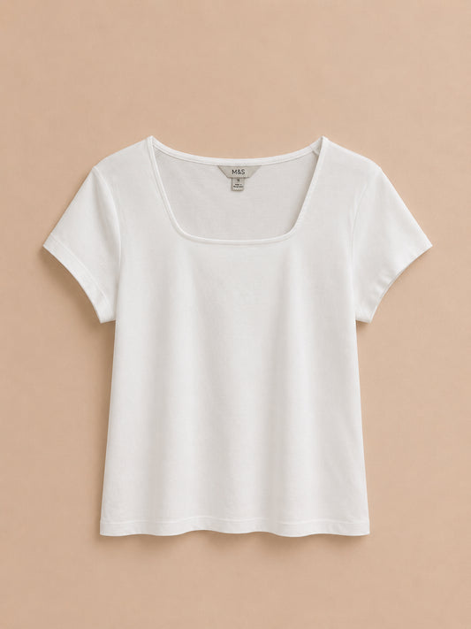 White Cotton T-Shirt