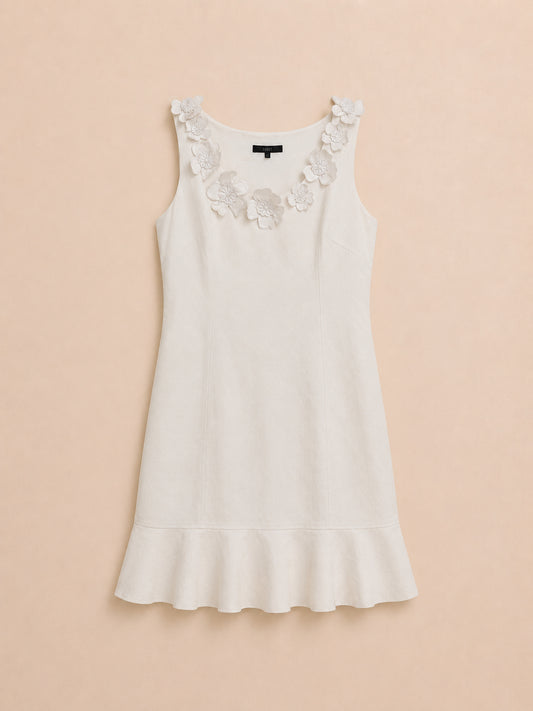 Cream Occasion Knee-Length Dress