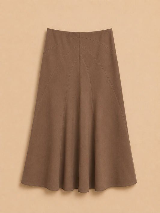 Brown Midi Skirt