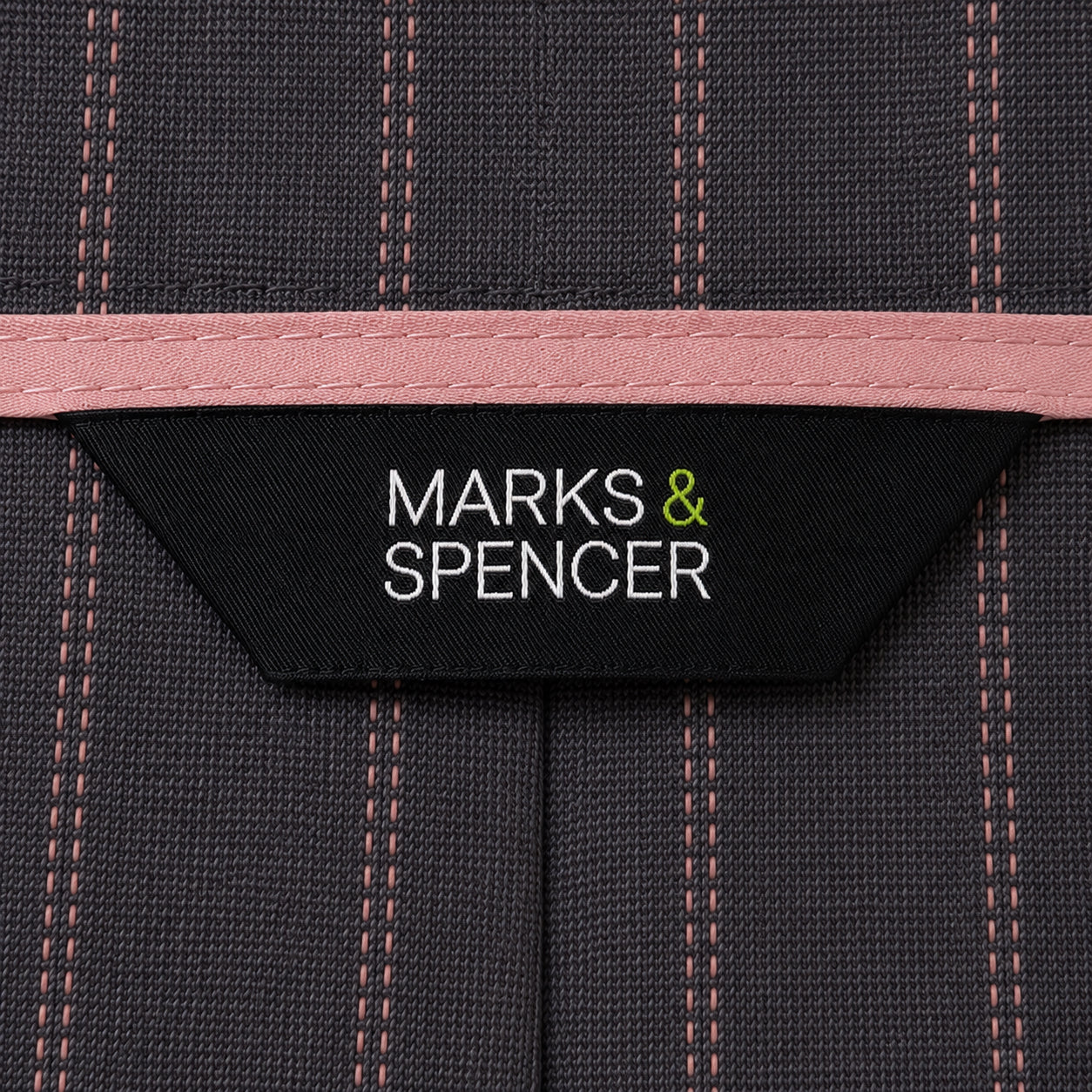 Grey & Pink Striped Trousers