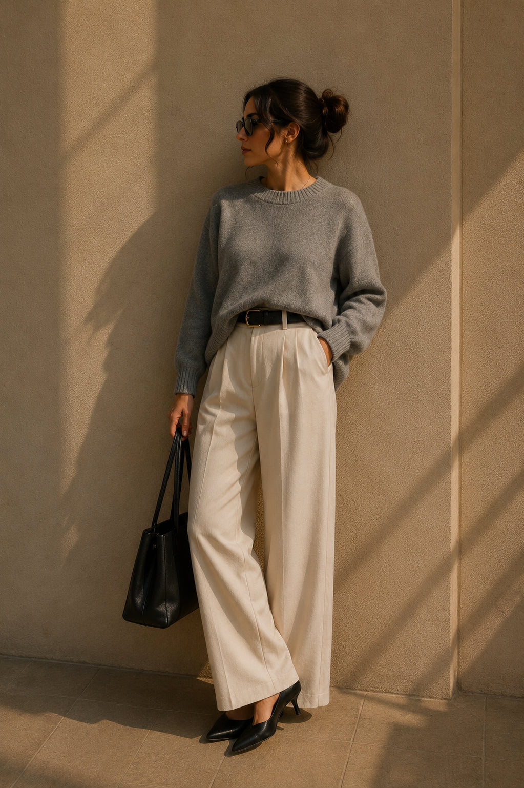 Grey Wool Blend Jumper