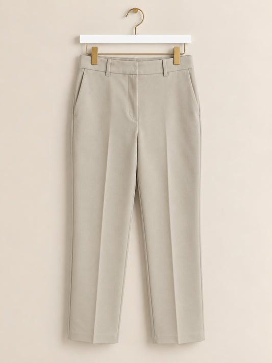 Cream Tailored Trousers