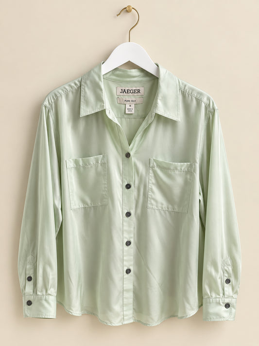 Mint Green Pure Silk Shirt