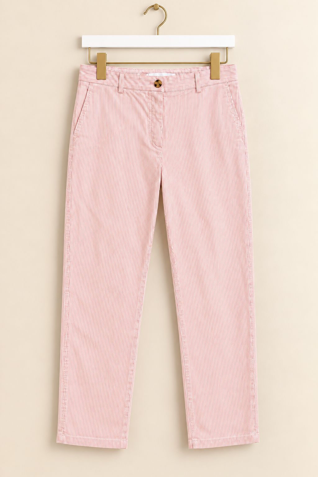 Pink Pinstripe Trousers