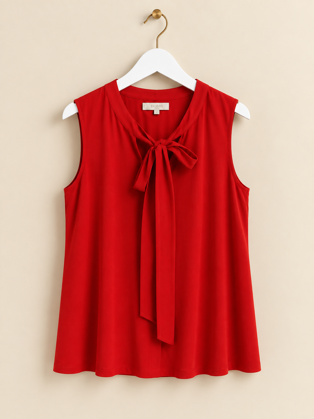 Red Sleeveless Blouse