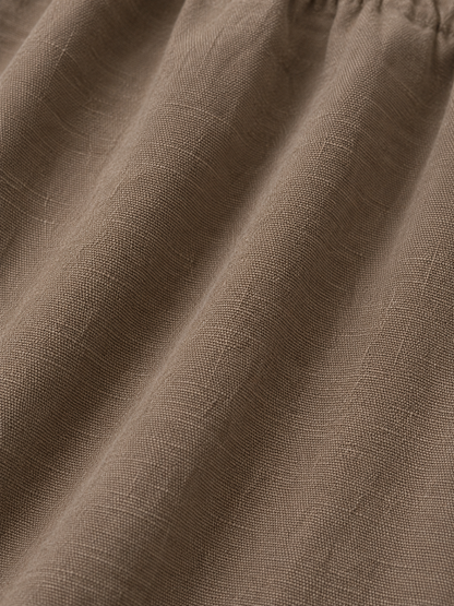 Beige Parachute Trousers