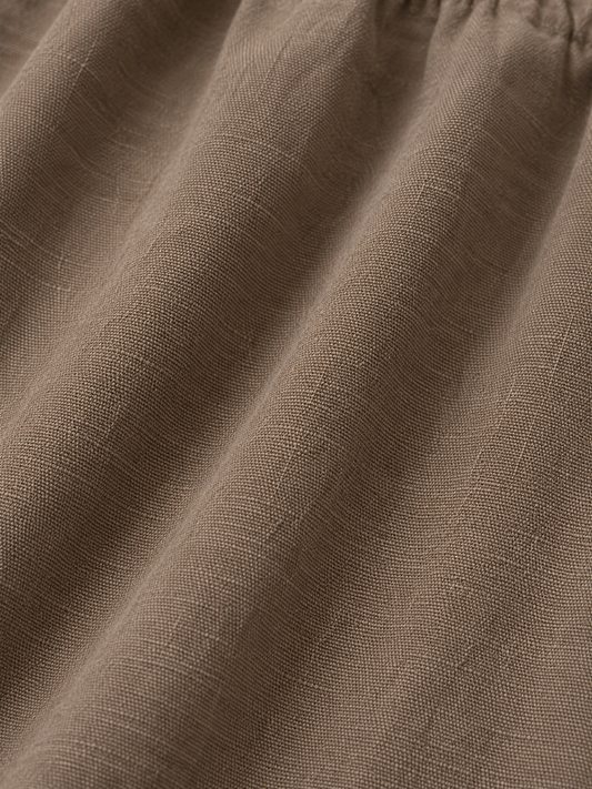 Beige Parachute Trousers