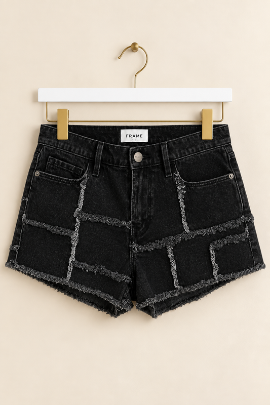 Black Denim Shorts