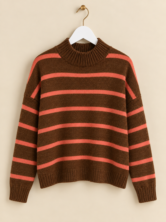 Striped Brown & Pink Jumper