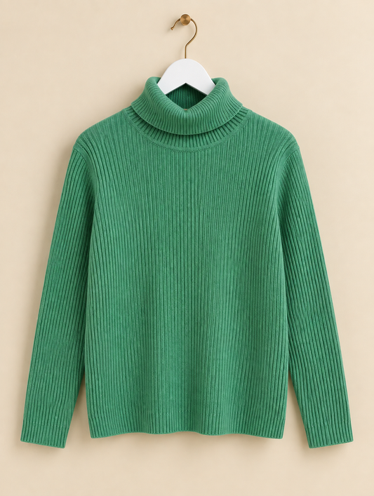 Green Turtleneck Jumper