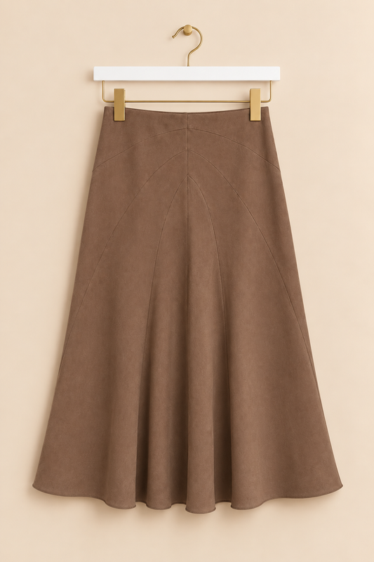 Brown Midi Skirt