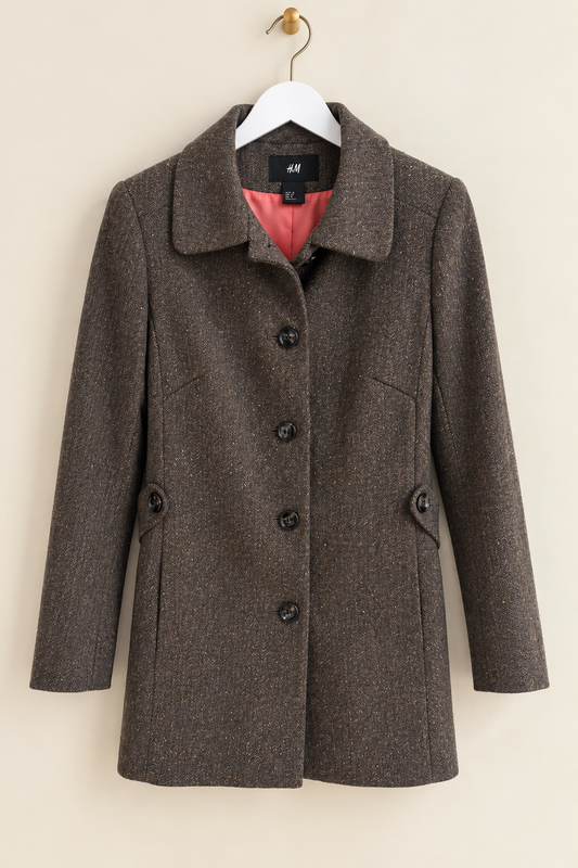 Brown Wool Blend Coat