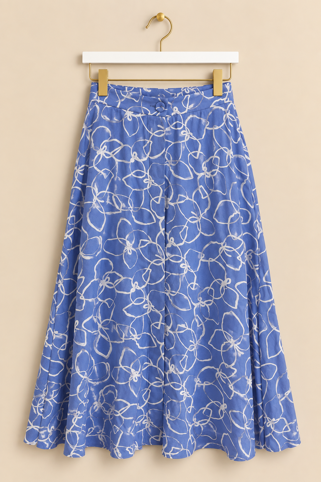 Blue Patterned Skirt