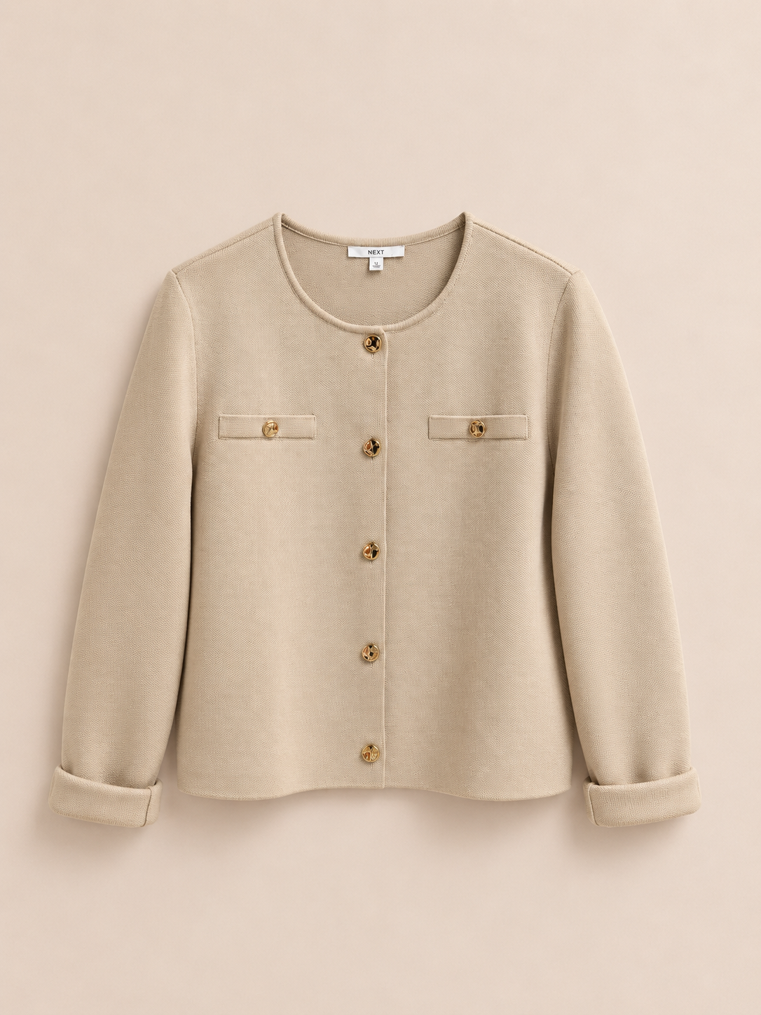 Cream Buttoned Cardigan