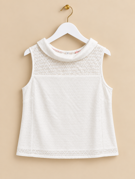 White Sleeveless Blouse