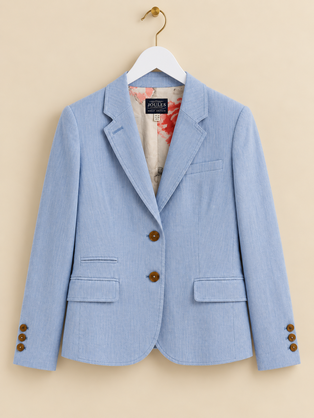 Blue Linen Blend Blazer
