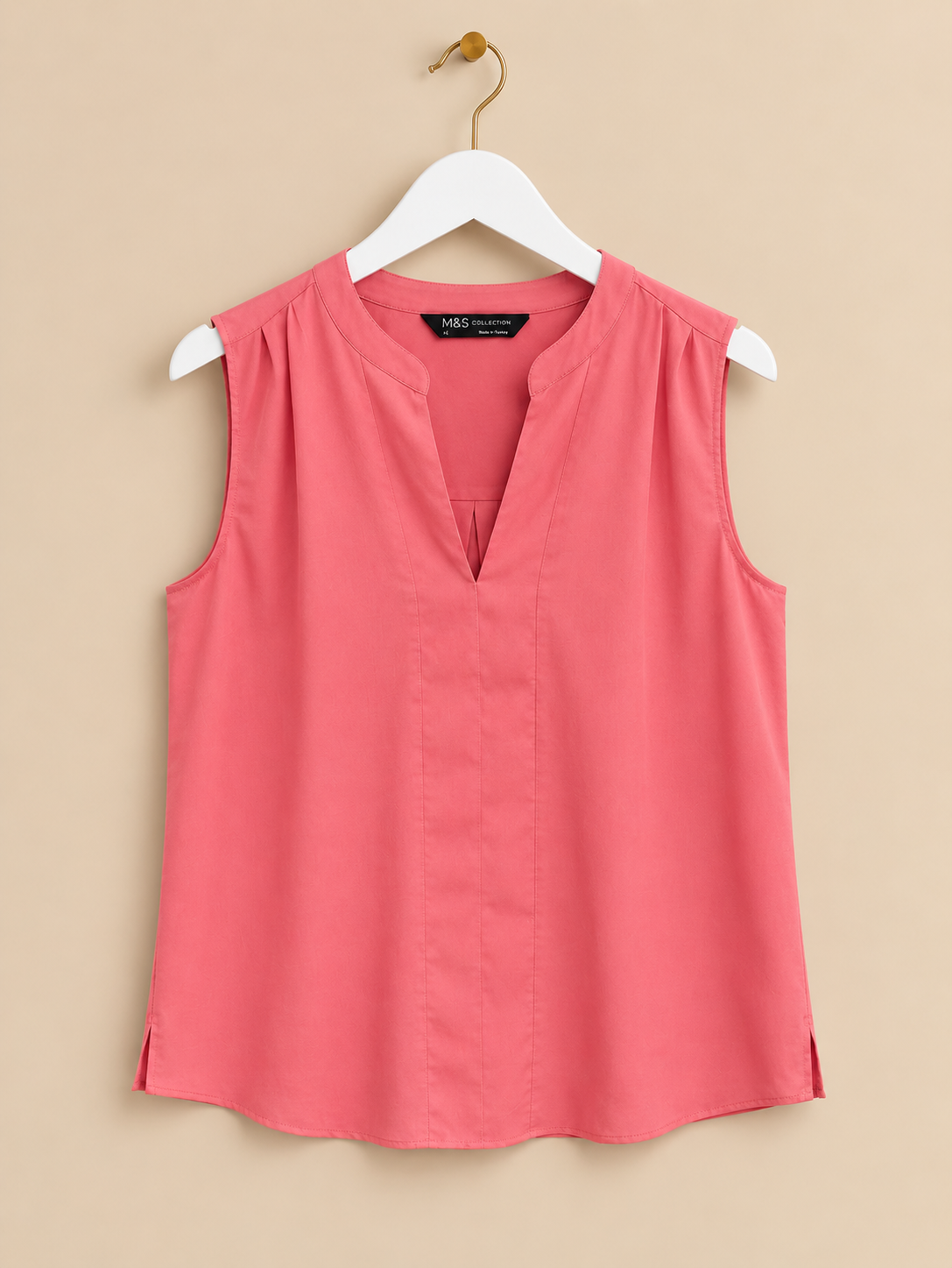 Pink V-Neck Blouse