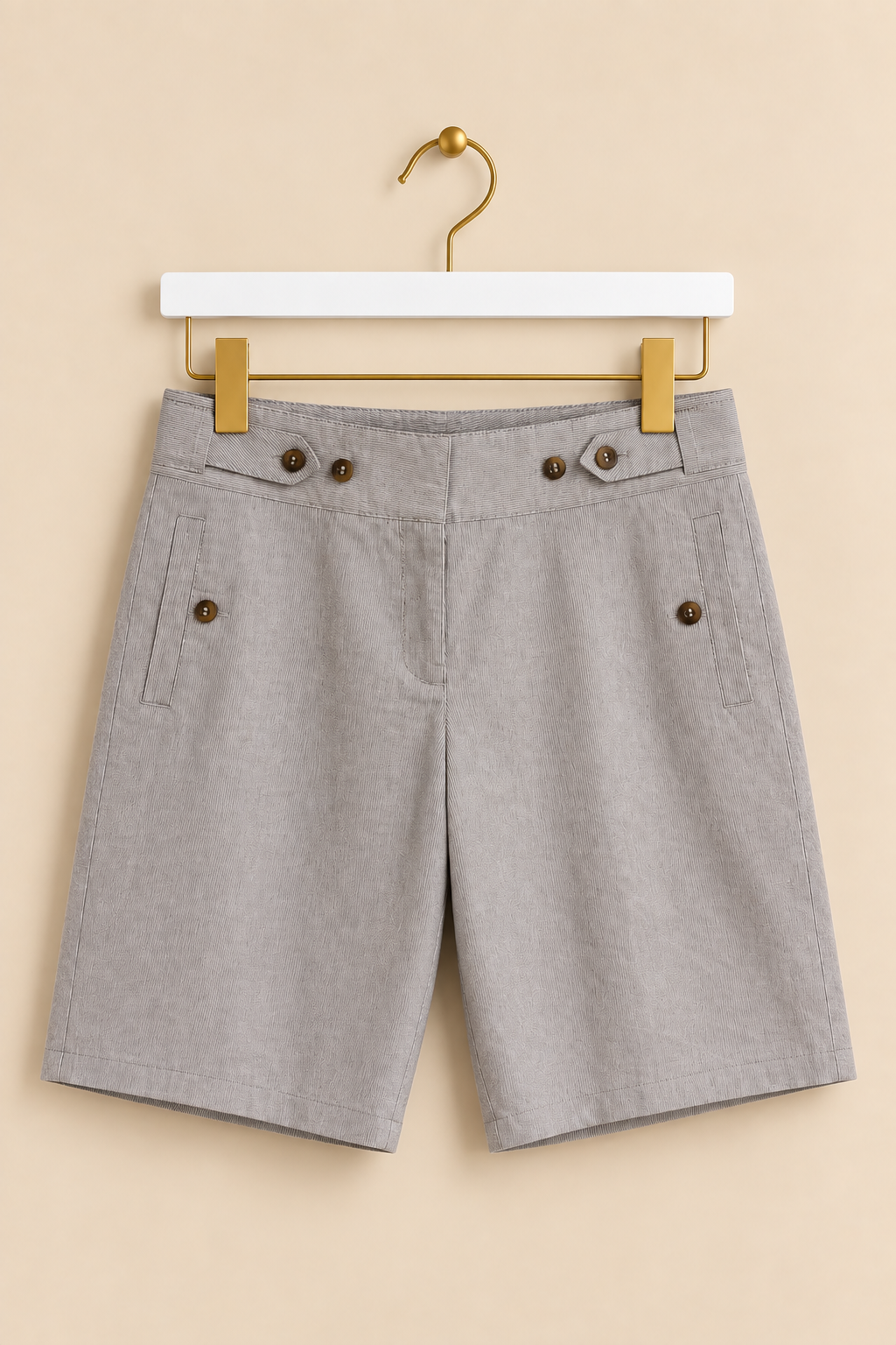 Grey Cotton Shorts