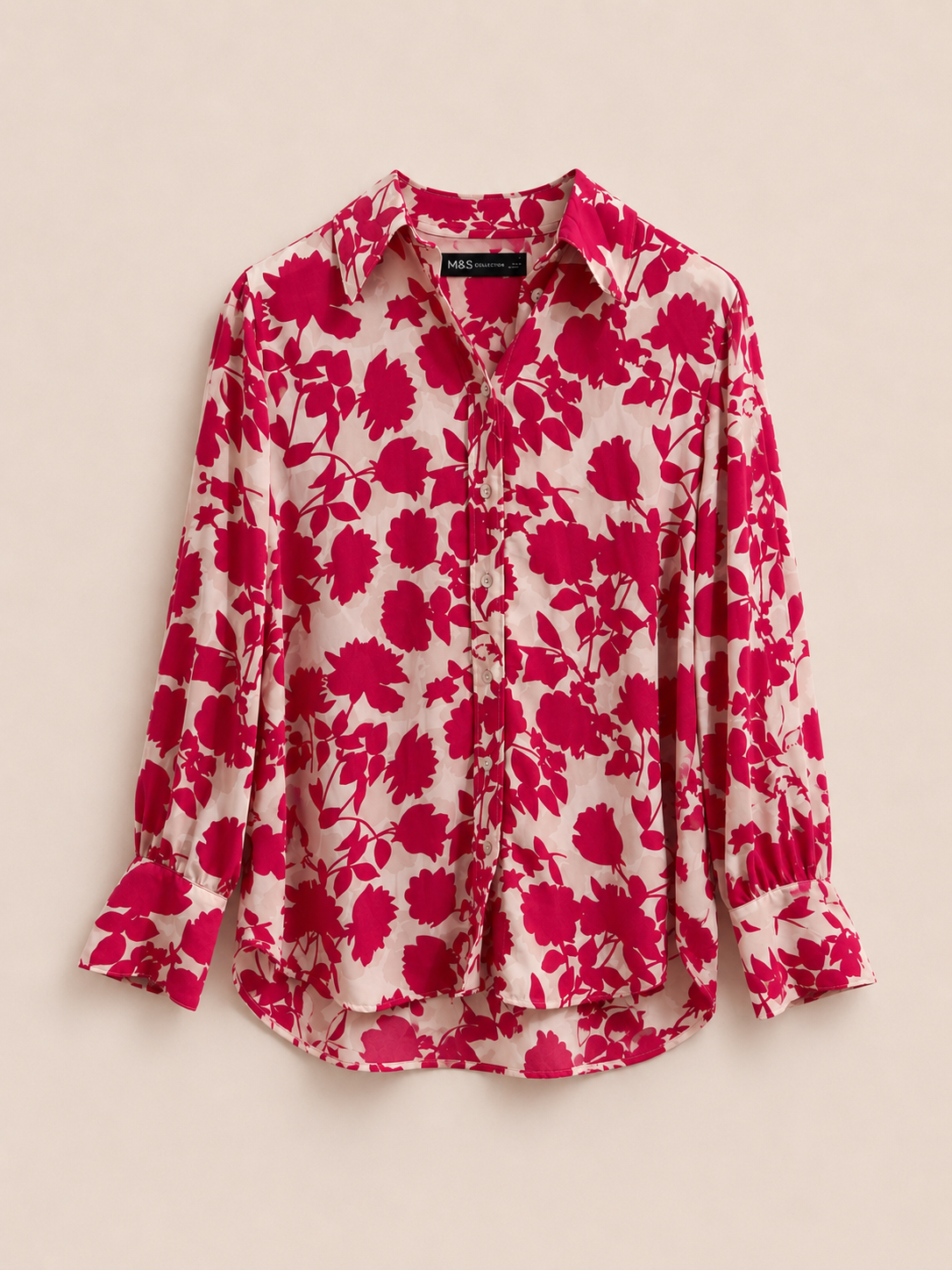 Pink & Cream Floral Blouse