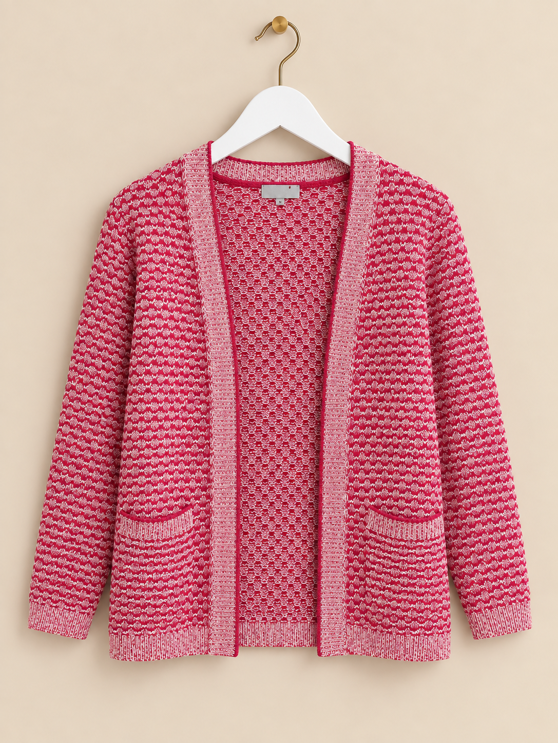 Pink Patterned Cardigan
