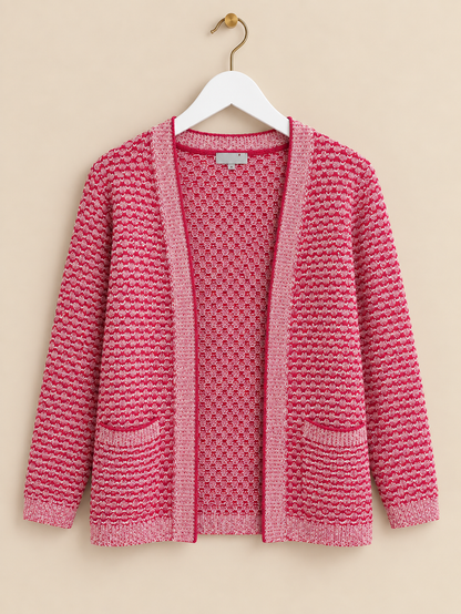 Pink Patterned Cardigan