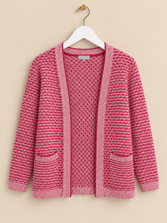 Pink Patterned Cardigan