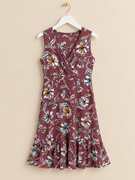 Purple Floral Dress