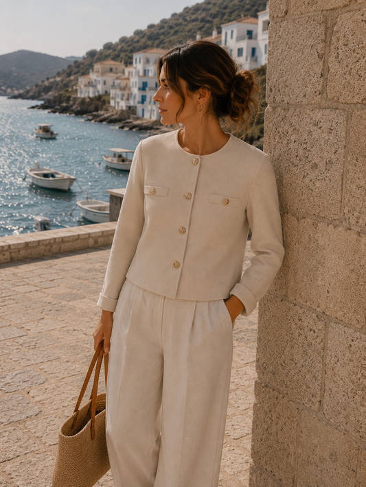Cream Buttoned Cardigan