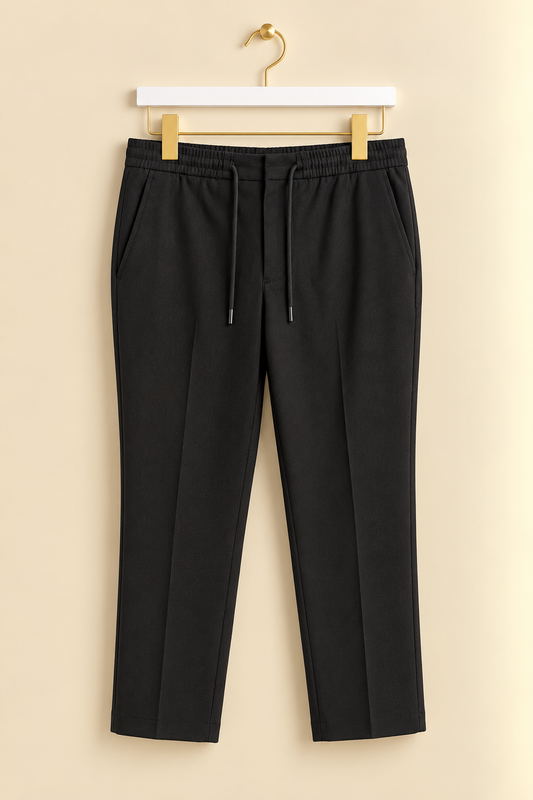 Khaki Wool Blend Trousers