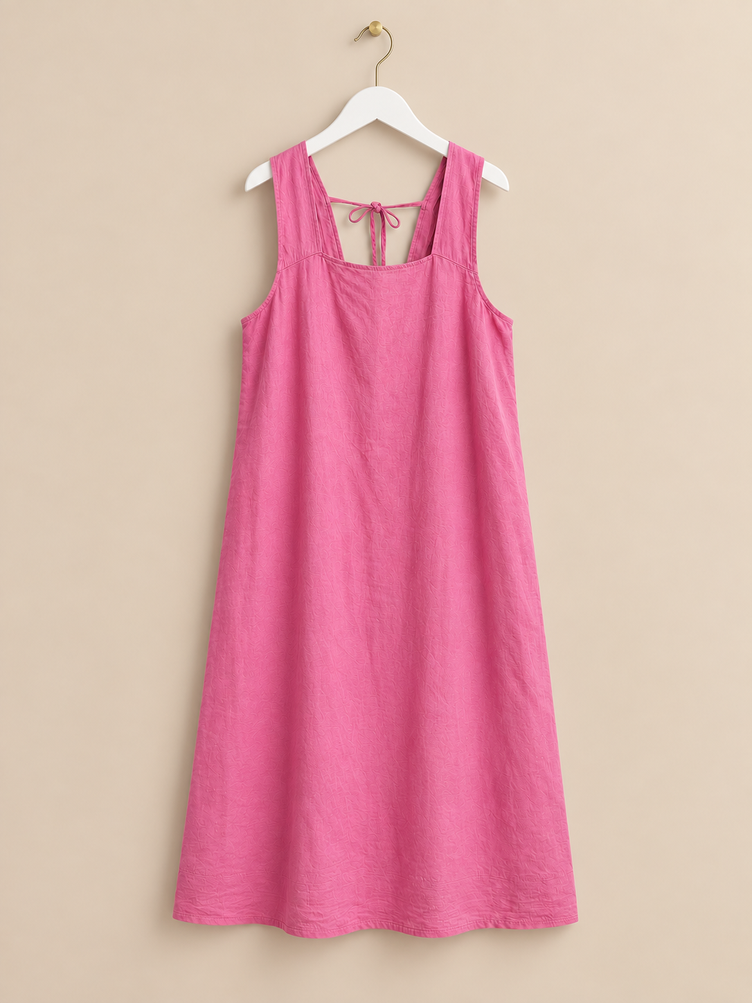 Pink Linen Blend Dress
