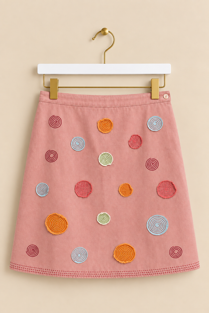 Pink Patterned Skirt