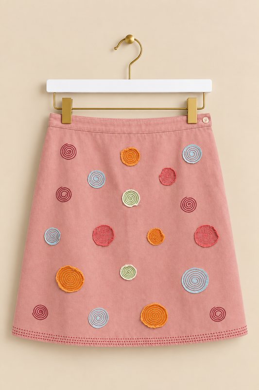 Pink Patterned Skirt