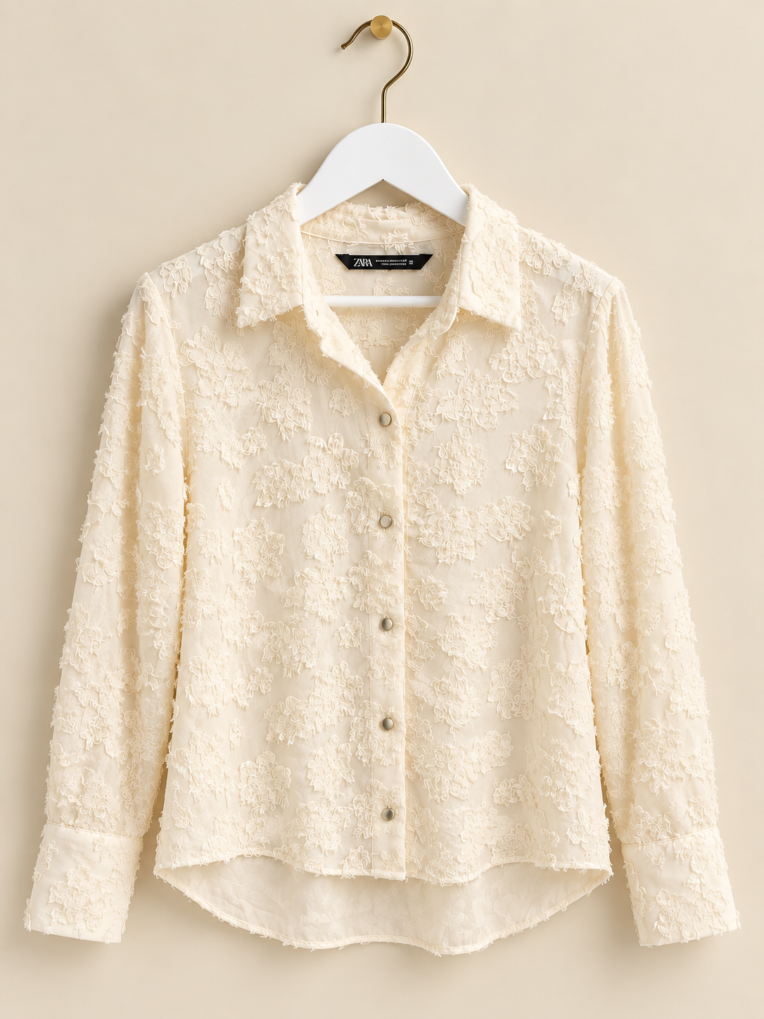 Cream Patterned Shirt