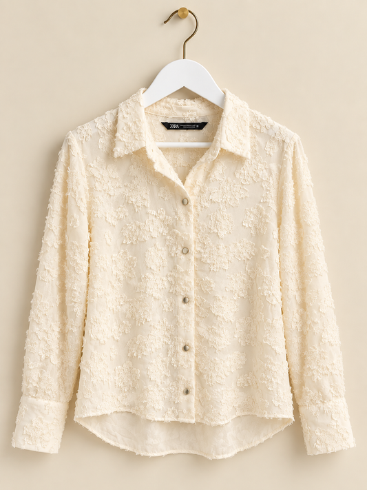 Cream Patterned Shirt