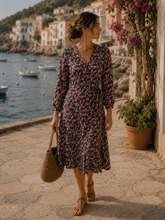 Multi-Coloured Organic Cotton Floral Dress