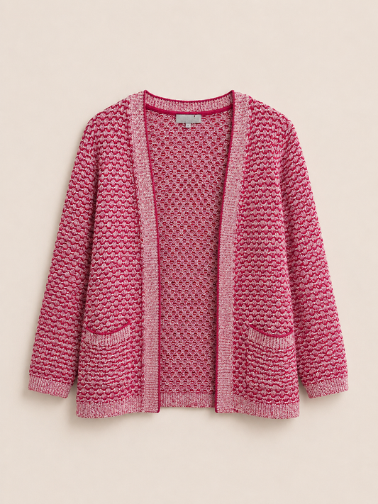 Pink Patterned Cardigan