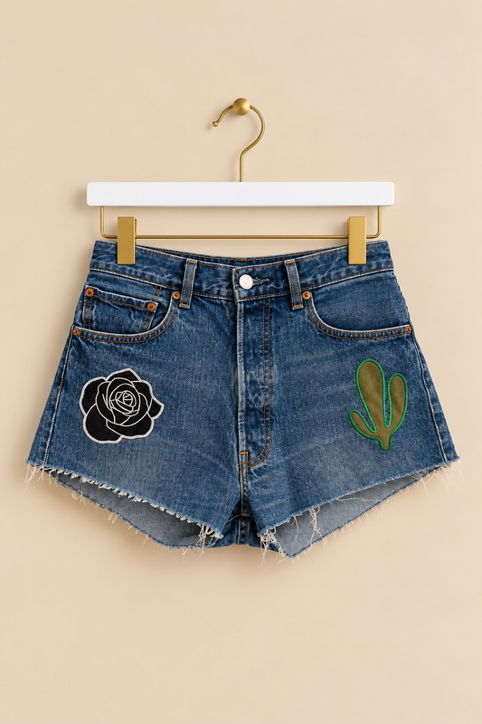 501 Patterned Denim Shorts