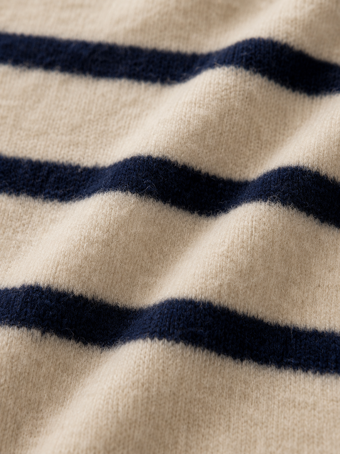 Cream & Navy Sleeveless Vest Jumper