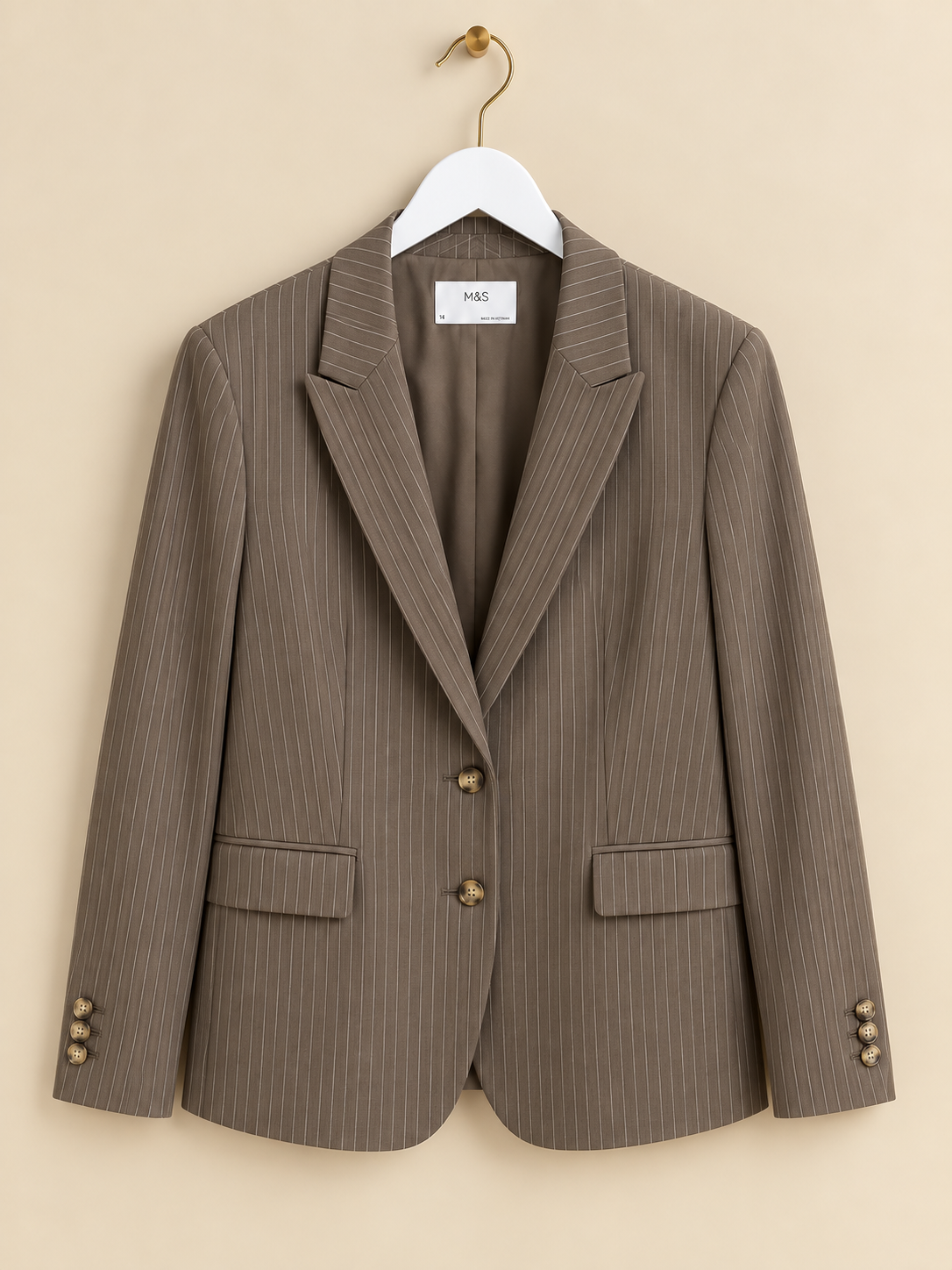 Brown Striped Blazer