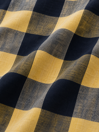 Navy & Yellow Chequered Blazer