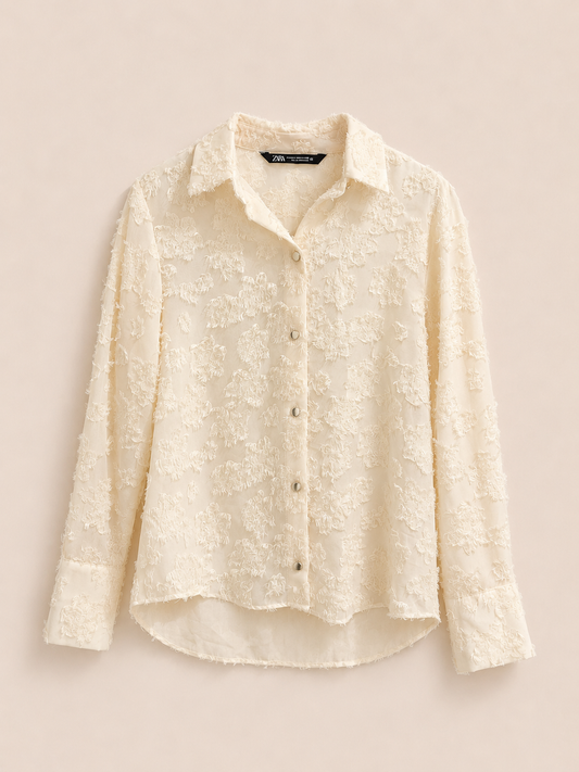 Cream Patterned Shirt