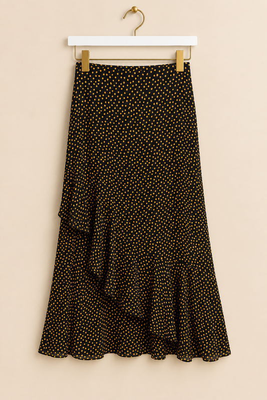 Black & Yellow Dotty Skirt