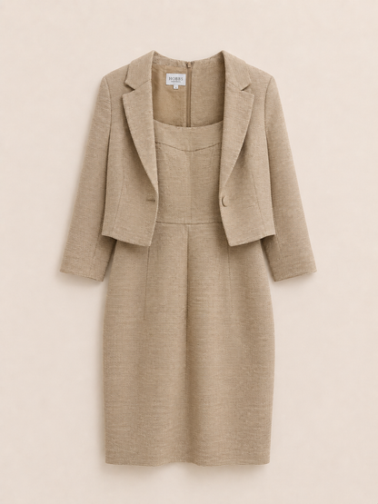 Beige Blazer & Dress