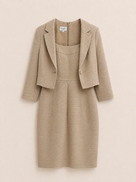 Beige Blazer & Dress