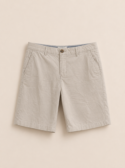 Beige Cotton Shorts